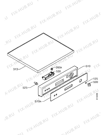 Взрыв-схема посудомоечной машины Zanker GW3752W - Схема узла Command panel 037